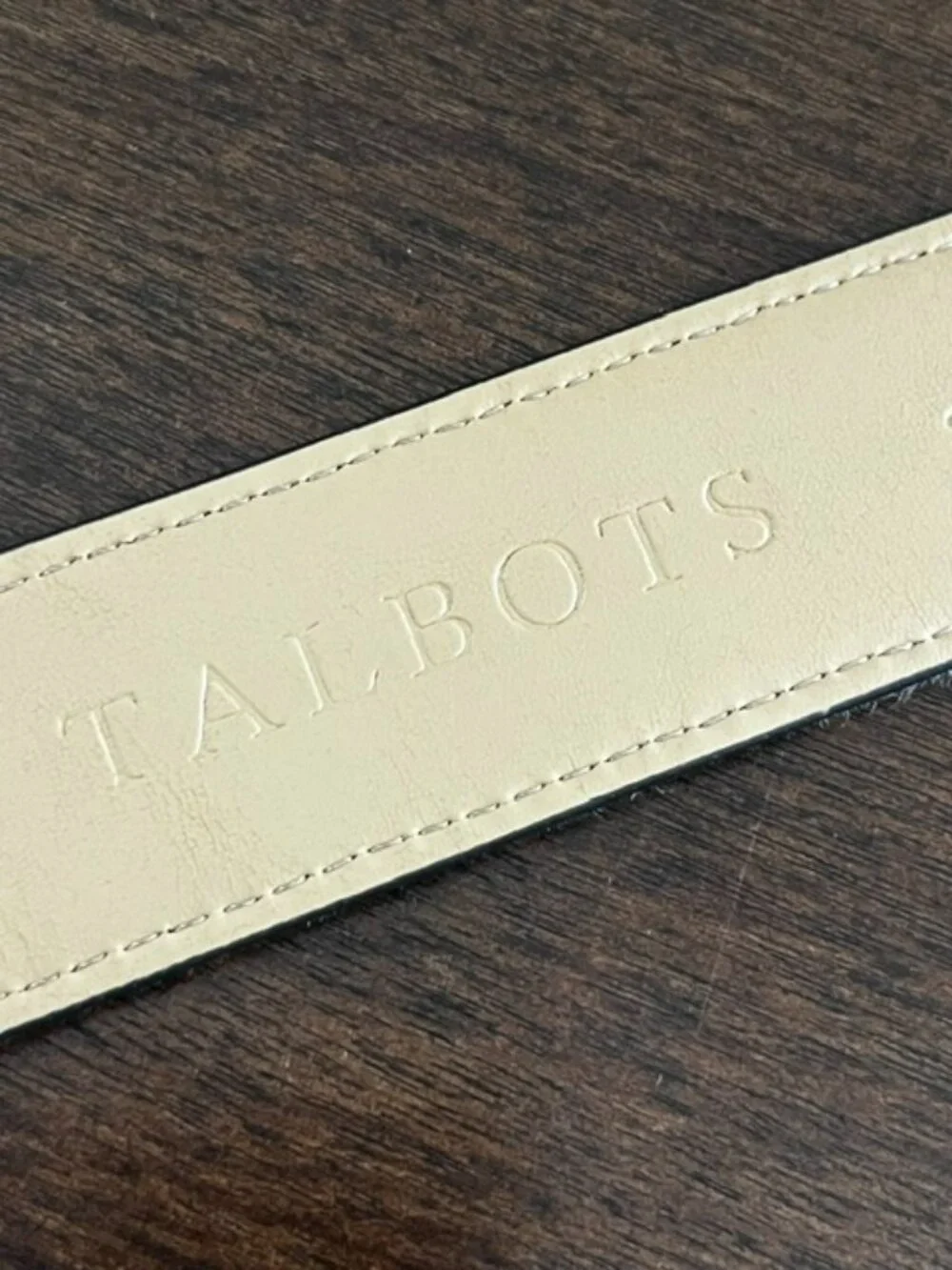 Talbots Belt Black White Check Silver Tone Buckle Size Small